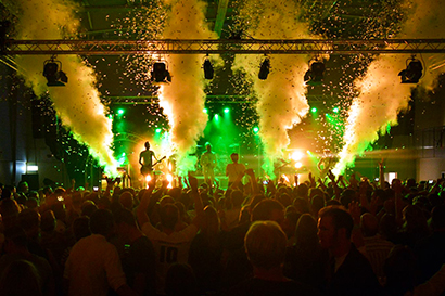 Live evenement met special effects, CO2, confetti, blinders