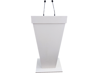 Wit katheder met microfoons huren