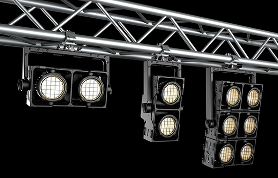 Roxx Cluster B2 FC Full Colour LED Blinder rigging huren verhuur